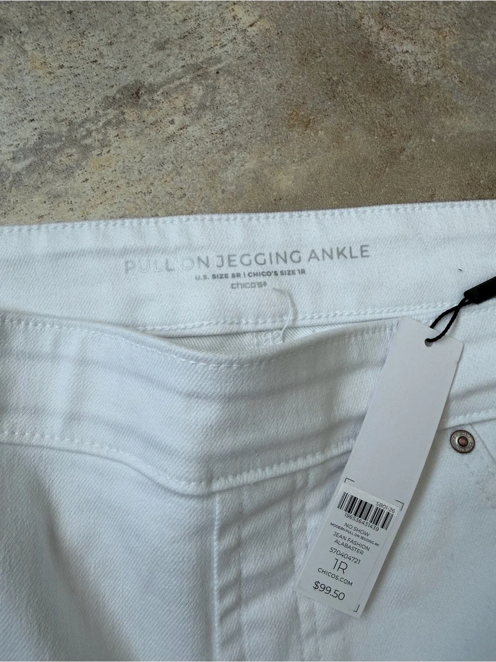 Chico's White Pull-On Jegging Ankle Size 1R - NEW